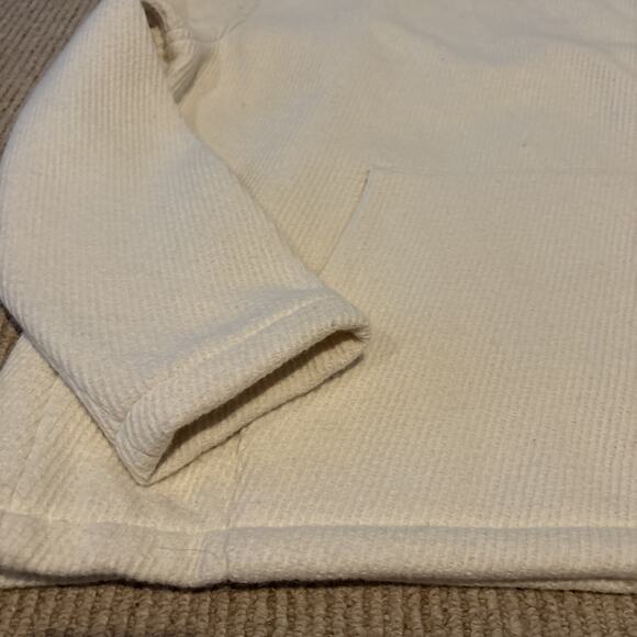 Huckberry Taylor Stitch Heavyweight Textured Hoodie Hoody Cream Men's Sz 38 Med - Picture 4 of 12